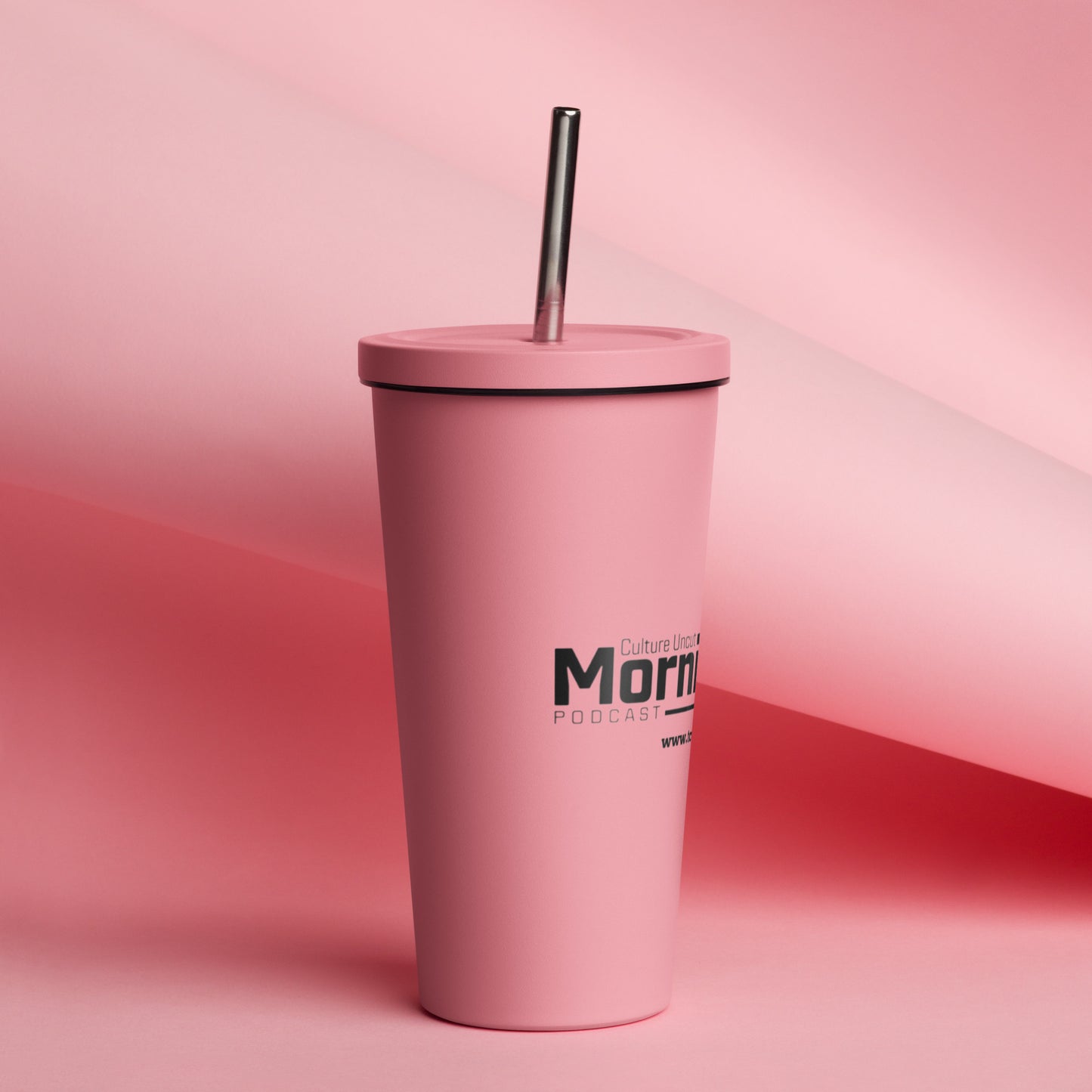 "Morning CUP" Insulated tumbler with a straw