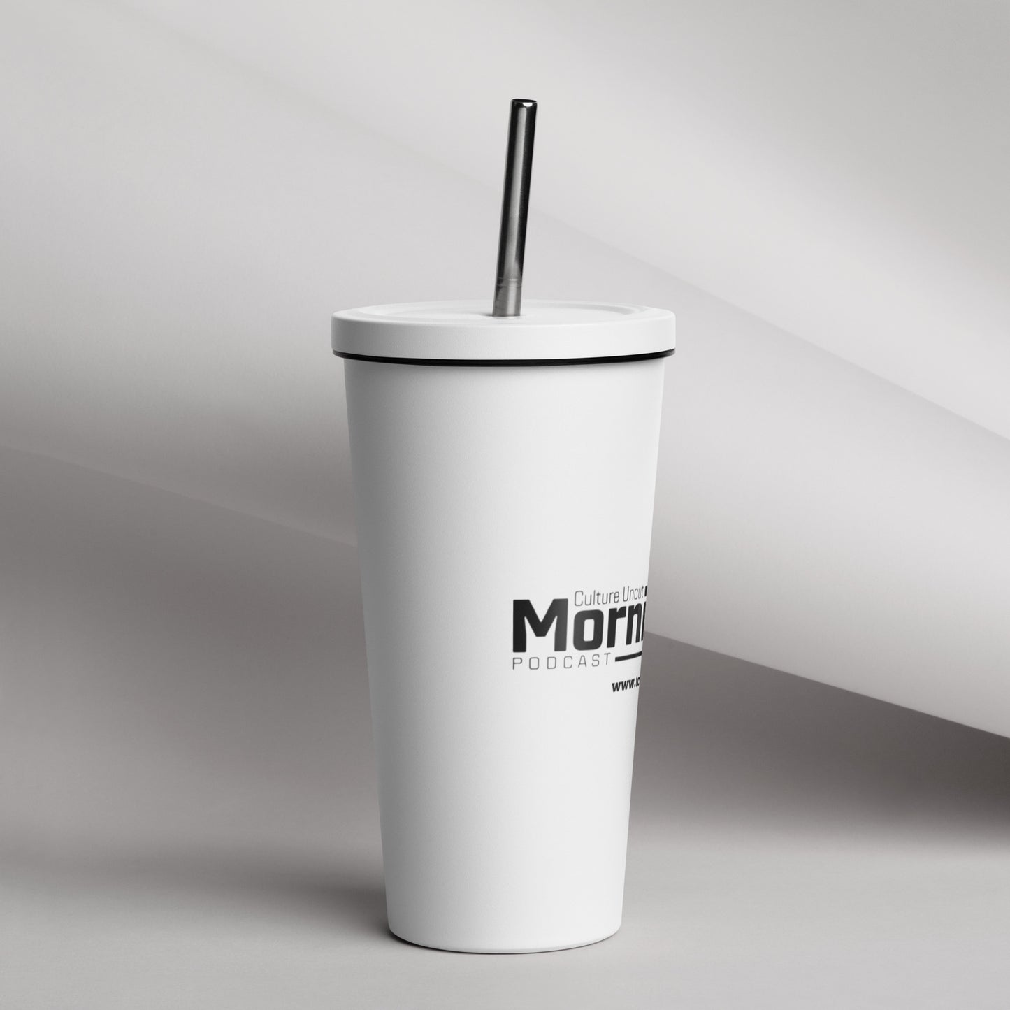 "Morning CUP" Insulated tumbler with a straw